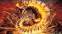 Video games fire lava monster hunter capcom drake wallpaper
