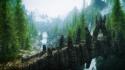 Video games landscapes skyrim elder scrolls v wallpaper