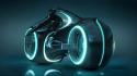 Abstract video games cyberpunk tron legacy motorbikes wallpaper