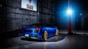 Blue cars lamborghini gallardo garages adv1 wheels wallpaper