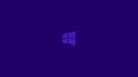 Blue minimalistic purple metro windows 8 clean logo wallpaper