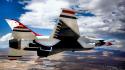 Falcon f-16 fighting widescreen stunt flying usaf thunderbirds wallpaper