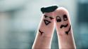 Funny fingers drawings faces body painting wallpaper