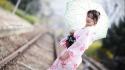 Kimono geisha asians korean han seo young wallpaper