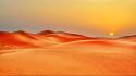 Nature sun desert sand dunes wallpaper