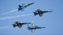 Us navy blue angels widescreen stunt flying wallpaper