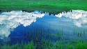 Wyoming yellowstone national park skyscapes lamar reflections wallpaper