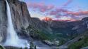 Blue skies upscaled yosemite national park forest wallpaper