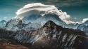 Mountains clouds landscapes nepal skyscapes himalaya wallpaper