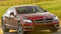 Red cars coupe mercedes-benz cls-class wallpaper