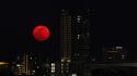 Cityscapes lights moon wallpaper