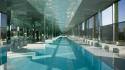 Glass swimming pools wallpaper