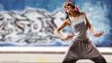 Graffiti dance girl sunglasses dancers dancing sweatpants wallpaper
