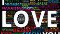 Love typography passion wallpaper