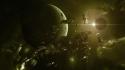 Outer space planets spaceships science fiction wallpaper