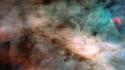 Outer space stars nebulae hubble omega wallpaper