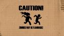 Zombies caution wallpaper