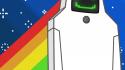 Outer space rainbows superjail nyan cat jailbot wallpaper