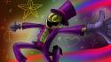 Stars suit rainbows superjail peace sign the warden wallpaper