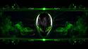 Green alienware digital art alien wallpaper