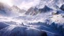 Mountains nature snow hdr photography snowy wallpaper
