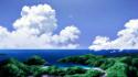 Paintings ocean clouds trees medow natsuiro kiseki skies wallpaper