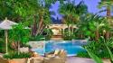 Palm trees hdr photography swimming pools wallpaper
