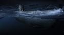 War night submarine digital art shift u-boat wallpaper