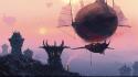 World of warcraft fantasy art artwork zeppelin wallpaper