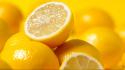 Yellow fruits lemons wallpaper