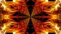 Abstract fire smoke symmetry wallpaper