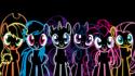 Friendship is magic mane 6 background neon wallpaper