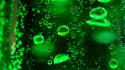 Green bubbles macro wallpaper