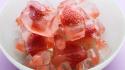 Ice fruits strawberries wallpaper