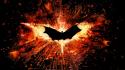 Batman explosions the dark knight rises logo wallpaper
