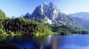 Mountains landscapes nature forest lakes wallpaper