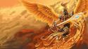 Phoenix league of legends kayle swords wallpaper