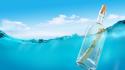 Stoppers blue skies message in a bottle wallpaper