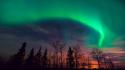 Sunset clouds landscapes nature aurora borealis wallpaper