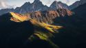 Sunset mountains landscapes nature austria national geographic alps wallpaper