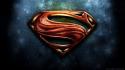 Superman superheroes logo simple man of steel (movie) wallpaper