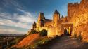 France medieval carcassonne wallpaper