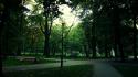 Green nature trees parks wallpaper