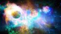 Light stars planets galaxy wallpaper