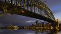 Night bridges australia sydney harbour bridge wallpaper