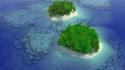 Ocean nature trees cgi islands wallpaper