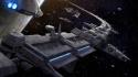 Spaceships digital art science fiction artwork docks wallpaper
