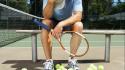 Sports men balls tennis athletes court frustrated wallpaper