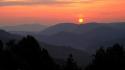 Sunrise nature point national park great smoky mountains wallpaper