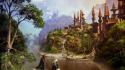 Fantasy castles art wallpaper